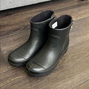 Sperry Top-Slider Women's Black Rubber Walker Turf Rain Boots women Sz 7M